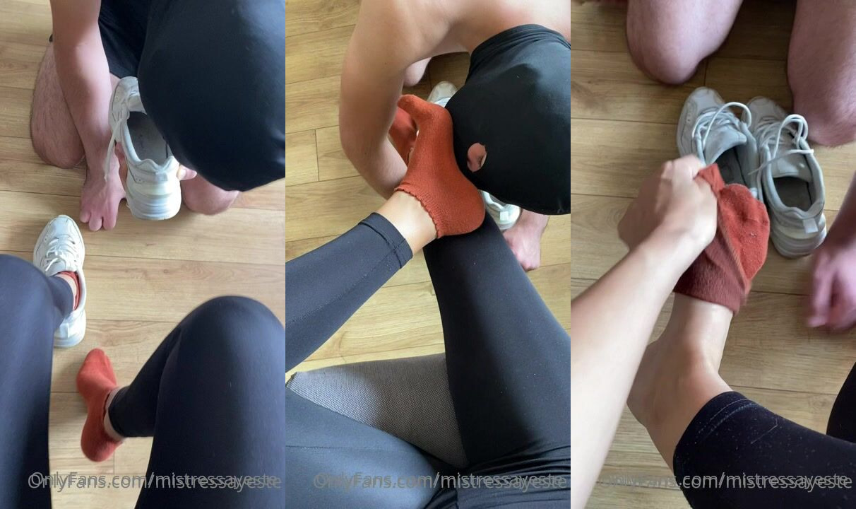 Drop to your knees and worship my divine socks!