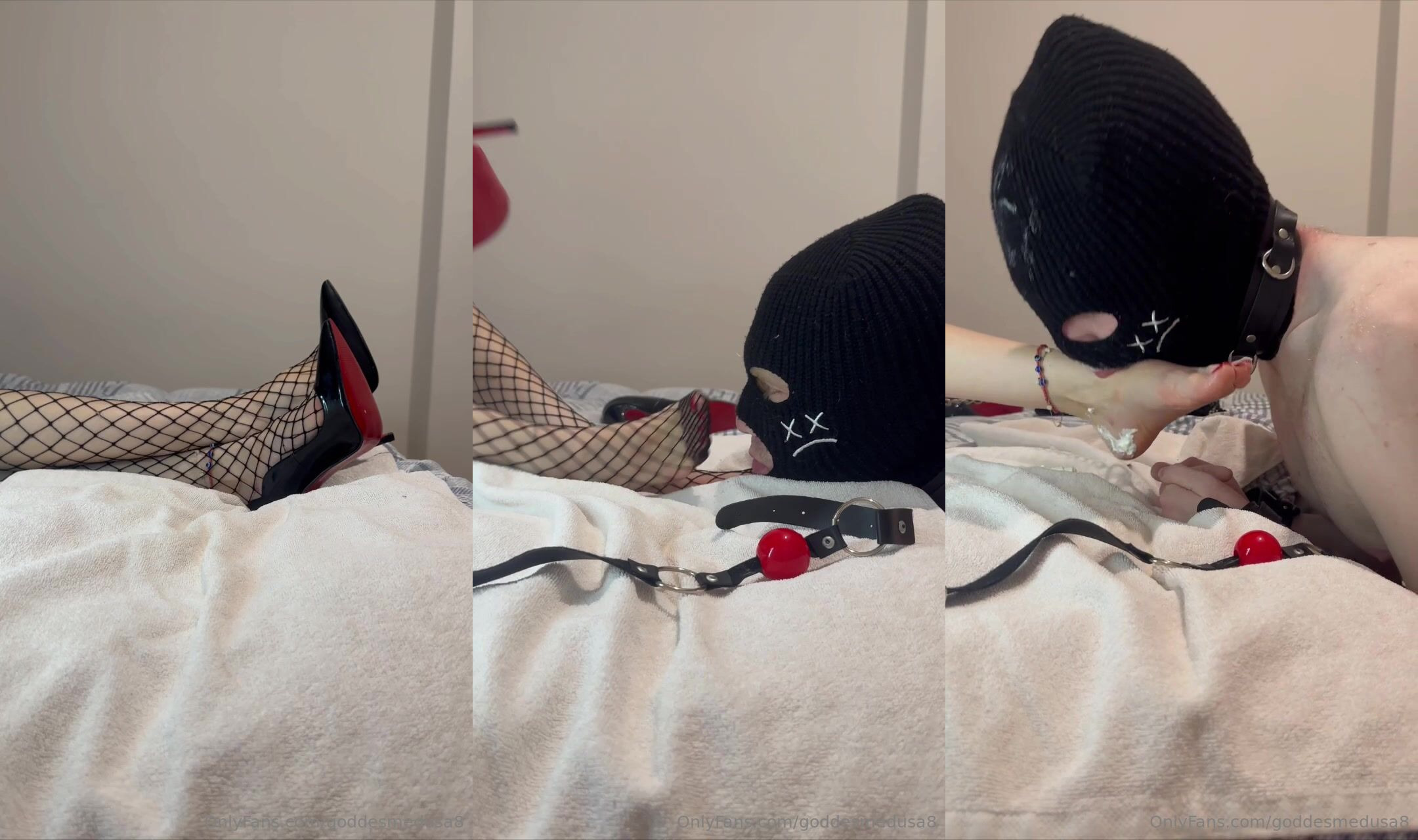 Long deep feet and gagging